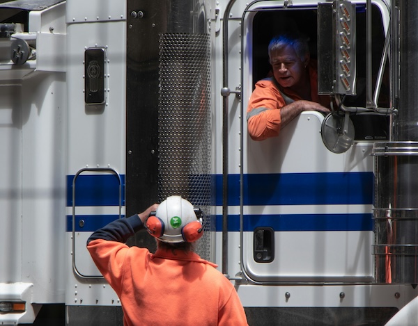 Safety critical environment worker focusing on task